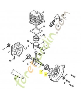 Demi-carter vilebrequin 4137-020-2601. Pièce de rechange Sithl / Vicking