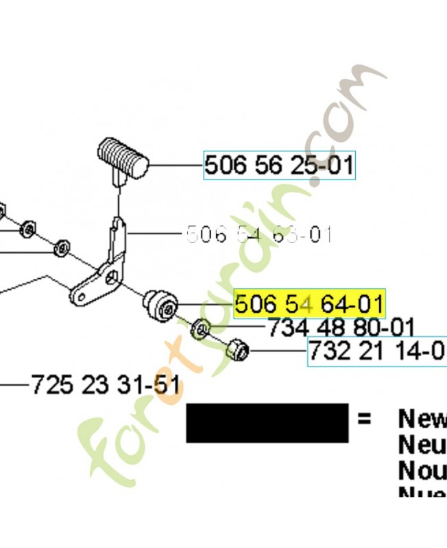 Entretoise 506546401. Pièce de rechange Husqvarna