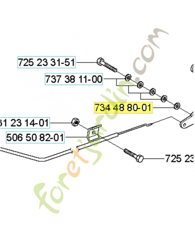 Rondelle Husqvarna ref. 734488001 Remplace référence 582057301 , 281619201 et 151373401