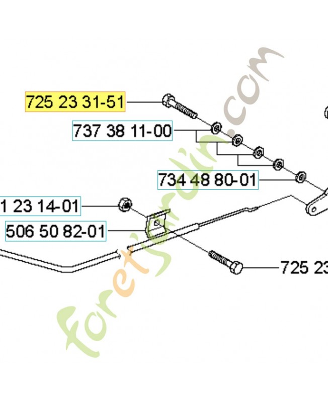 Vis 725233151. Pièce de rechange Husqvarna