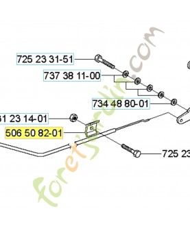 Agrafe 506508201. Pièce de rechange Husqvarna