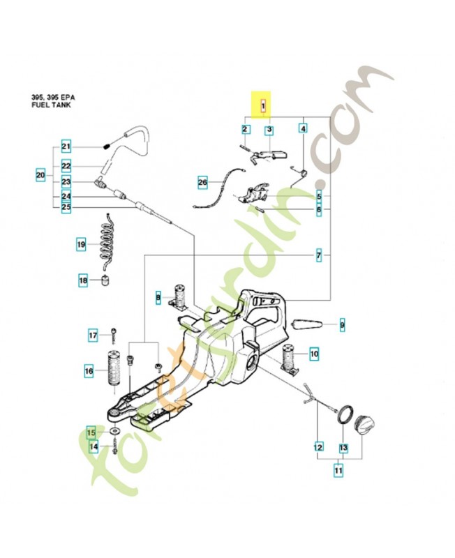 Réservoir 503473404. Pièce de rechange Husqvarna Réservoir 503473404. Pièce de rechange Husqvarna