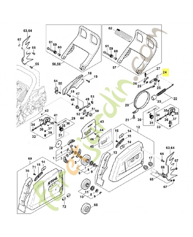 Levier 1124-160-5000. Pièce de rechange Sithl / Vicking