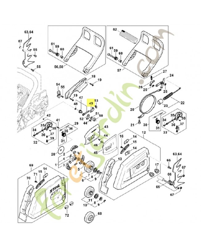 Coulisse de tension 1124-640-1900 stihl