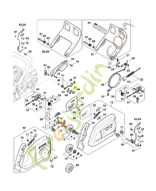 Rondelle élastique 1124-664-5300. Pièce détachée Stihl / Vicking