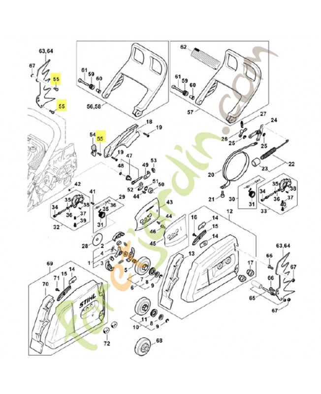 Vis cylindrique m6x16 9022-341-1310. Pièce détachée Stihl / Vicking