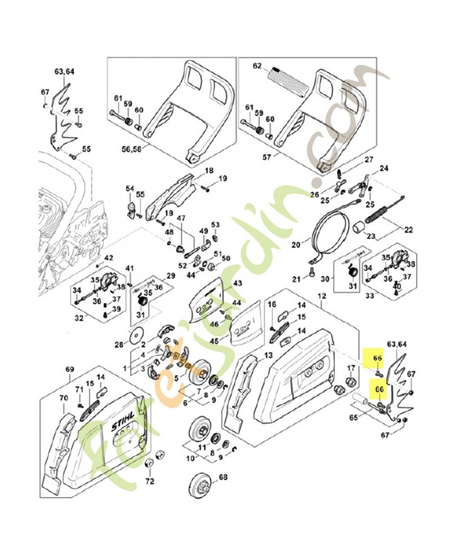 Vis à six pans m6x16 9008-318-1280. Pièce détachée Stihl / Vicking