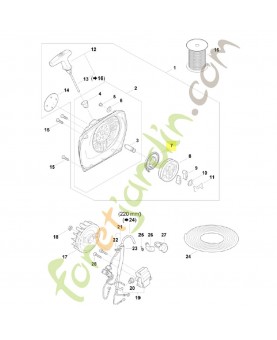 Ressort de rappel Stihl Ref : 1135-190-0600
