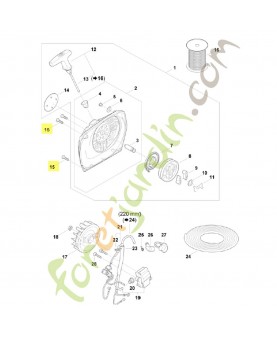 Vis cylindrique is m5 x 20 9022-371-1020. Pièce détachée Stihl / Vicking