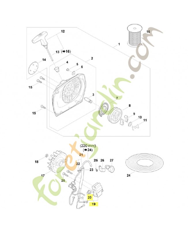 Module d'allumage 1124-400-1314. Pièce détachée Stihl / Vicking Module d'allumage 1124-400-1314. Pièce détachée Stihl / Vicking