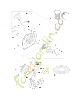 Recouvrement 1140-084-1601. Pièce détachée Stihl / Vicking