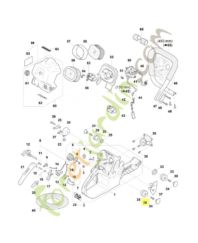 Vis cylindrique m6x16 9022-341-1310. Pièce détachée Stihl / Vicking