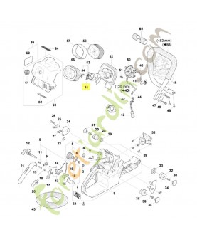 Écrou de sécurite m5 9216-261-0700. Pièce détachée Stihl / Vicking