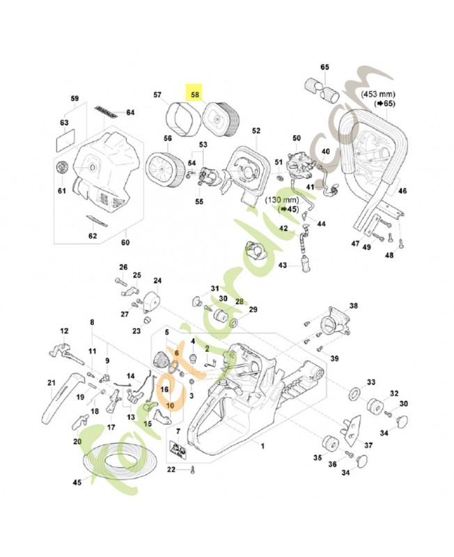 Filtre a air 0000-120-1653. Pièce détachée Stihl / Vicking