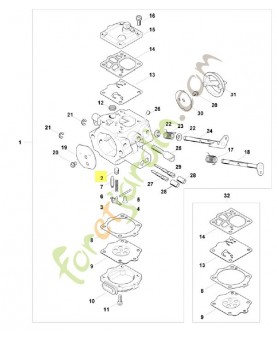 Gicleur fixe 1124-121-5610. Pièce détachée Stihl / Vicking