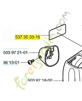 Autocollant capot cylindre 537353316 - Pièce de détachée Husqvarna