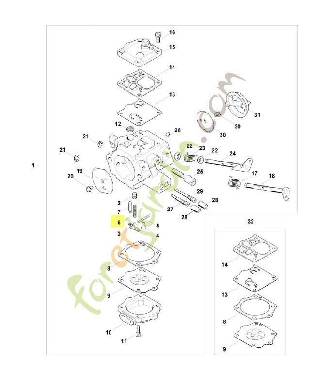 Ressort 1124-122-3002 pour tronçonneuse stihl ms 881