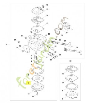 Membrane de réglage 1144-121-4700. Pièce de rechange Sithl / Vicking