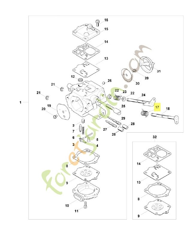 Ressort coude 1124-122-3203. Pièce de rechange Sithl / Vicking