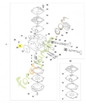 Volet de démarrage 1124-121-2901. Pièce de rechange Sithl / Vicking