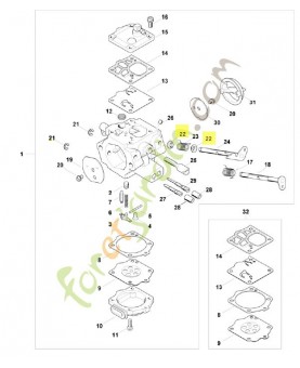 Douille 1124-121-8700. Pièce de rechange Sithl / Vicking