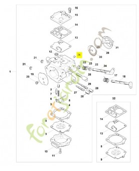 Pièce de serrage 1122-121-7700. Pièce détachée Stihl / Vicking