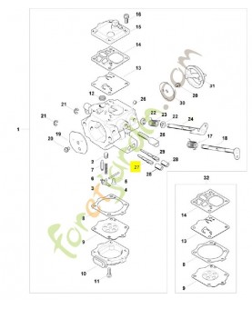 Vis h de richesse à haut régime 1124-120-6700. Pièce détachée Stihl / Vicking