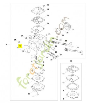 Papillon 1124-121-3302. Pièce de rechange Sithl / Vicking