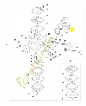Anneau 1124-121-9400. Pièce détachée Stihl / Vicking