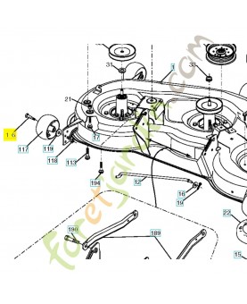 Boulon 532004898. Pièce de rechange Husqvarna