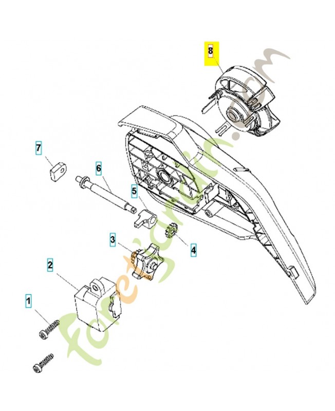 Bouton 591471101. Pièce détachée Husqvarna