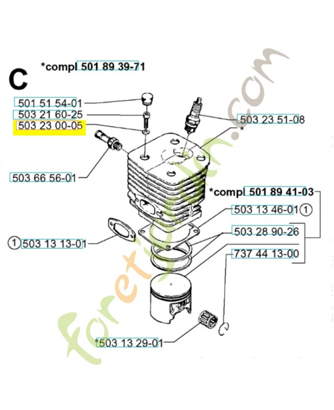 Rondelle 6.5 x 11 503230005. Pièce de rechange Husqvarna