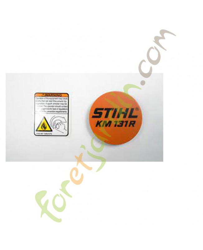 Plaque matricule km 131 r 4180-967-1552. Pièce détachée Stihl / Vicking