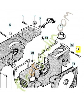 Vis 501296501. Pièce de rechange Husqvarna référence 501296501