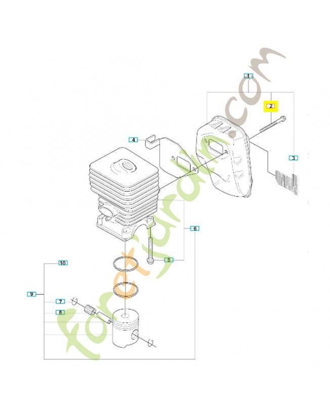 Vis 502078101. Pièce de rechange Husqvarna Vis 502078101. Pièce de rechange Husqvarna