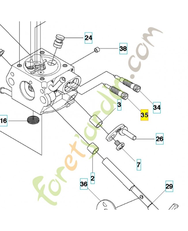 Vis 502080001. Pièce de rechange Husqvarna