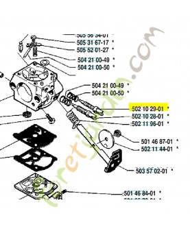 Vis de réglage 502102901. Pièce de rechange Husqvarna