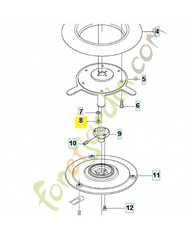 Vis 502239101. Pièce de rechange Husqvarna Vis 502239101. Pièce de rechange Husqvarna