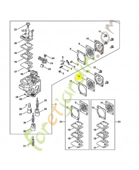 Membrane de réglage 4242-121-4700. Pièce de rechange Sithl / Vicking