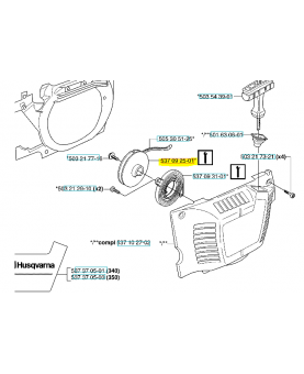 Poulie de démarreur référence 537092502