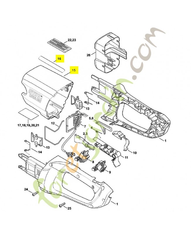 Recouvrement 4853-600-3501. Pièce de rechange Sithl / Vicking