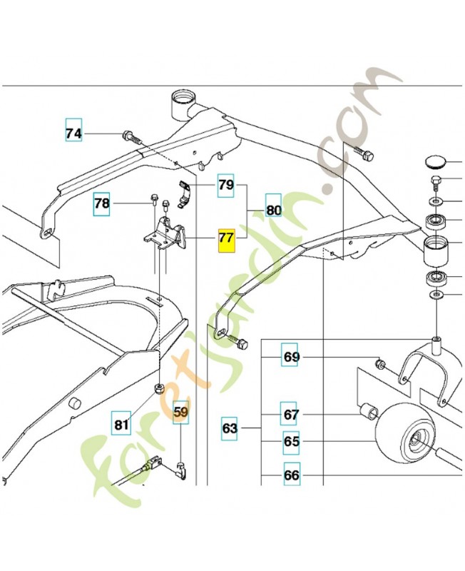 Verrou 502642401. Pièce de rechange Husqvarna