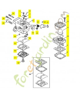 Carburateur wtf-6 4147-120-0601. Pièce de rechange Sithl / Vicking