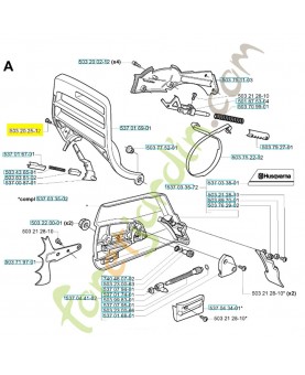 Vis 503202512. Pièce de rechange Husqvarna