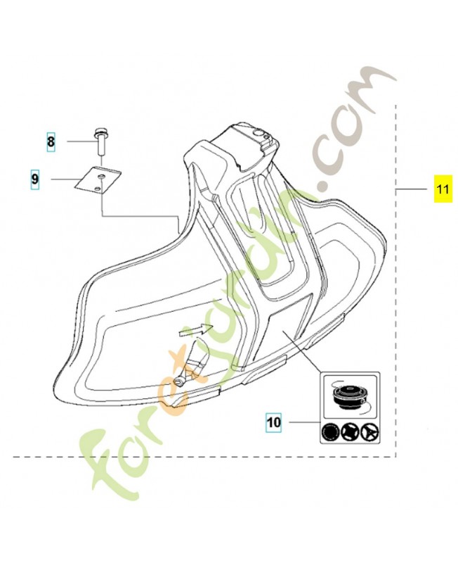 Protecteur 590880101. Pièce détachée Husqvarna