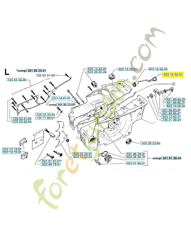 Commande starter 503145202. Pièce de rechange Husqvarna