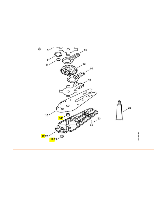 Couvercle de réducteur 4237-640-5801. Pièce de rechange Sithl