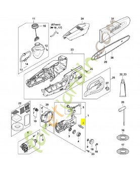 Vis à embase M8 LA02-664-2400.Pièce détachée Stihl / Vicking
