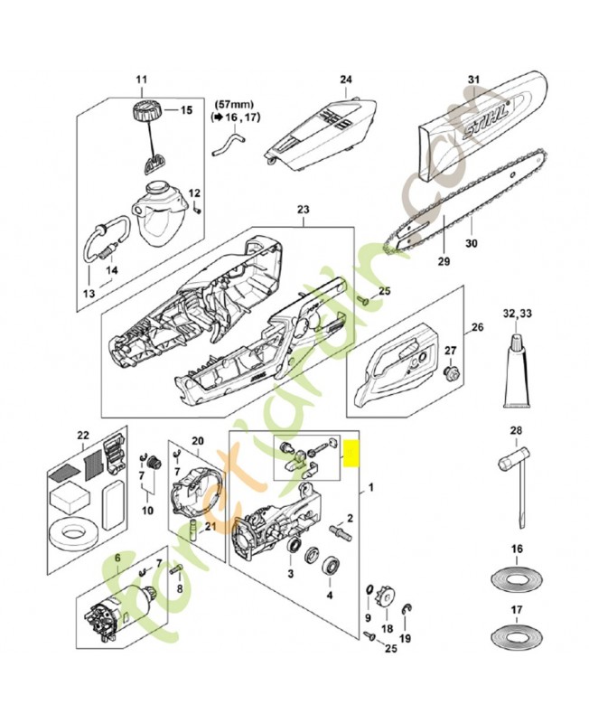 Coulisse de tension LA02-640-1900.Pièce détachée Stihl / Vicking Coulisse de tension LA02-640-1900.Pièce détachée Stihl / Vicking