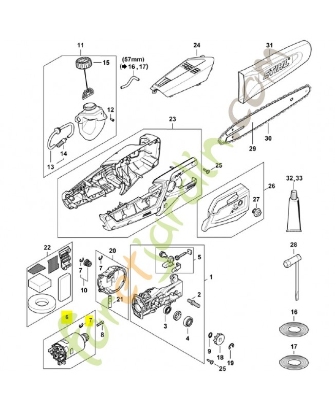 Moteur électrique LA02-600-0202.Pièce détachée Stihl / Vicking Moteur électrique LA02-600-0202.Pièce détachée Stihl / Vicking